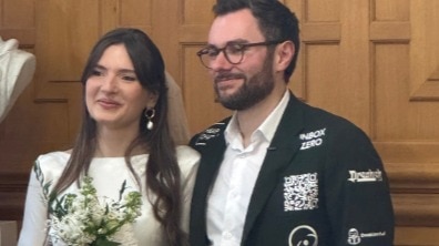 The vow venture: French groom’s $7,500 ‘ad-covered tuxedo’ turns wedding into viral startup moment