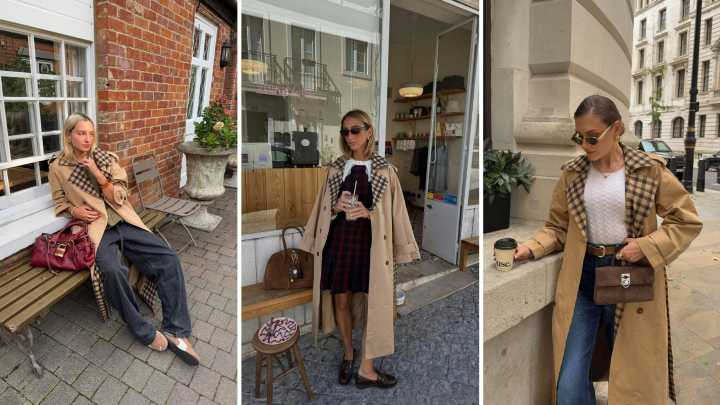 Every Stylish Person I Know Is Wearing This Checked Trench Coat
