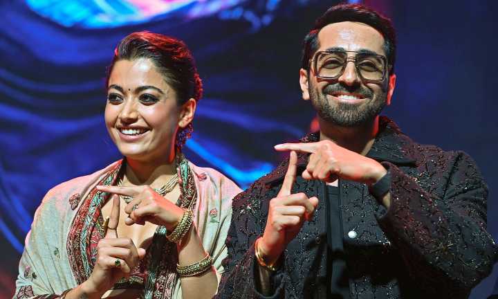 Ayushmann Khurrana, Rashmika Mandanna Set Stage on Fire With Their Dance Moves on 'Thamma' Song in Delhi