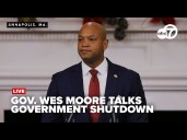 LIVE: Gov. Wes Moore talks government shutdown, impact on Maryland