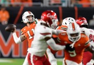 Miami's perfect season hopes are dashed as Beck throws 4 interceptions in loss to Louisville