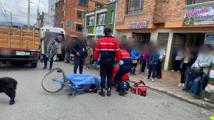 Falleció un hombre de la tercera edad tras fuerte accidente en el barrio Paraíso de Tunja