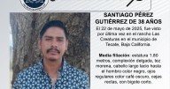 Se busca a Santiago Pérez Gutiérrez de 38 años de edad