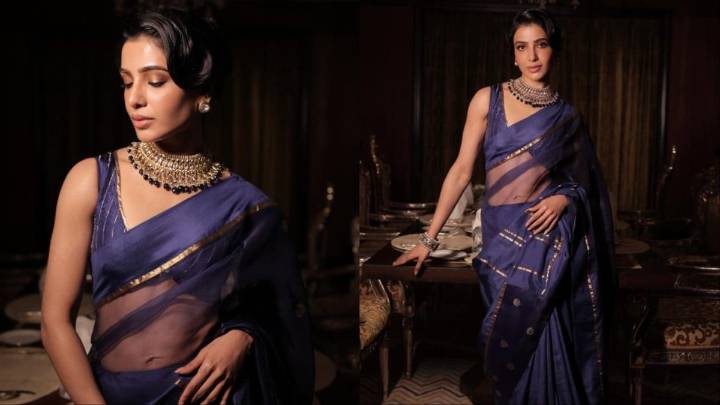 Samantha Ruth Prabhu Marries Silk, Organza And Jacquard In Eka's Patchwork Saree