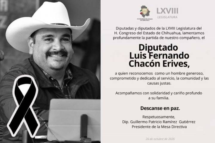 Fallece el diputado priísta Fernando Chacón