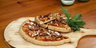 Shrimp, Feta, and Golden Onion Pizza