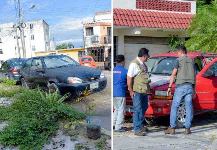 Retiran vehículos abandonados en la Región 26 de Cancún