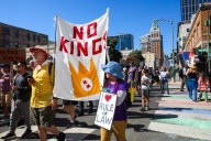 Anti-Trump protesters rally across the country at 'No Kings' events