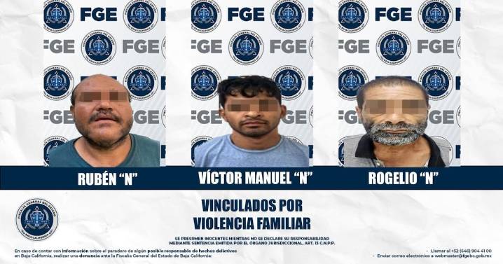 En prisión tres hombres acusados por agredir a familiares en distintos hechos