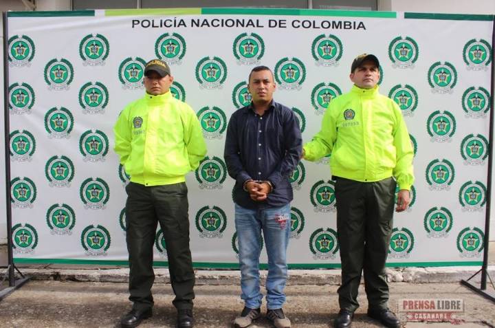 Delincuente de Yopal con abultado prontuario criminal de regreso a la cárcel