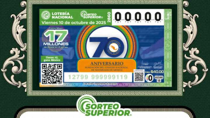 Cae en Mérida, Yucatán el Premio del Sorteo Superior de la Lotería Nacional 2860