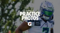 PHOTOS: Seahawks Gear Up For Practice In Throwback Uniforms As Week 5 Approaches