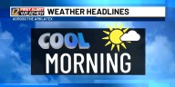 Chilly Friday morning leading to a beautiful weekend