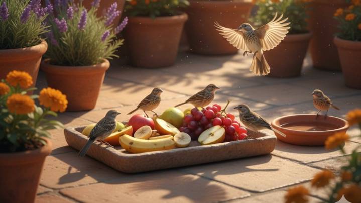 Las calandrias visitarán en masa tu jardín todos los días si dejás este producto natural en una bandeja