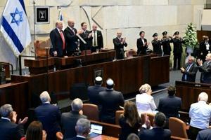 ‘Historic dawn’: Trump takes victory lap in Israel