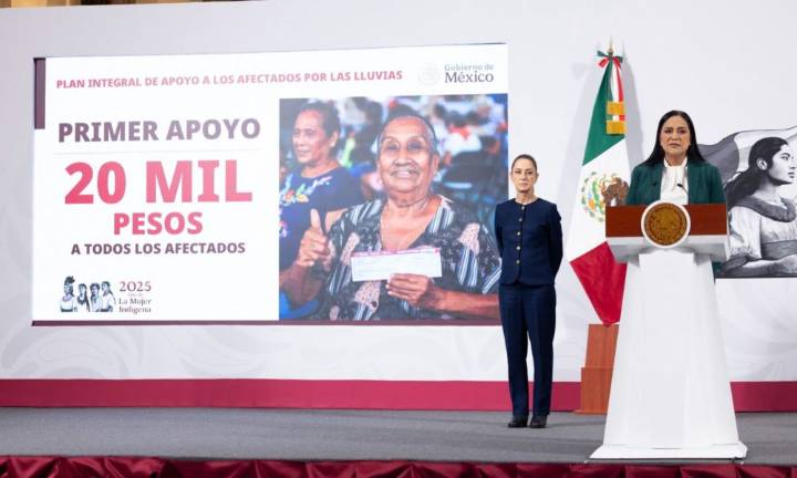 Sheinbaum anuncia inversión inicial de 10 mil mdp para damnificados por lluvias