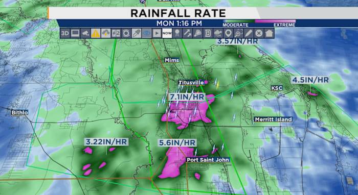 Flash flood warning in effect for northern Brevard county