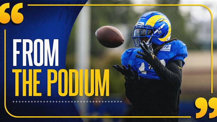 From the Podium: Sean McVay, Matthew Stafford and Davante Adams detail bye week benefits, Week 9 matchup vs. Saints and trade deadline moves