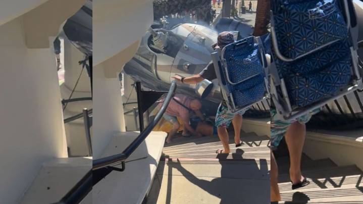 Video shows bystanders rush to help child trapped under Huntington Beach helicopter crash
