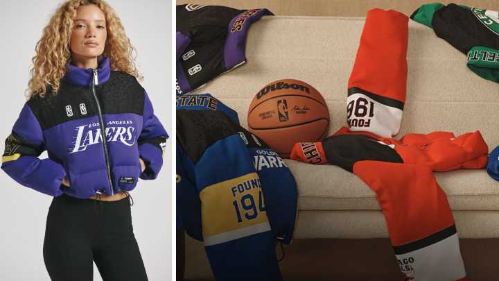 New NBA puffer jackets from Kristin Juszczyk + Emma Grede at Fanatics