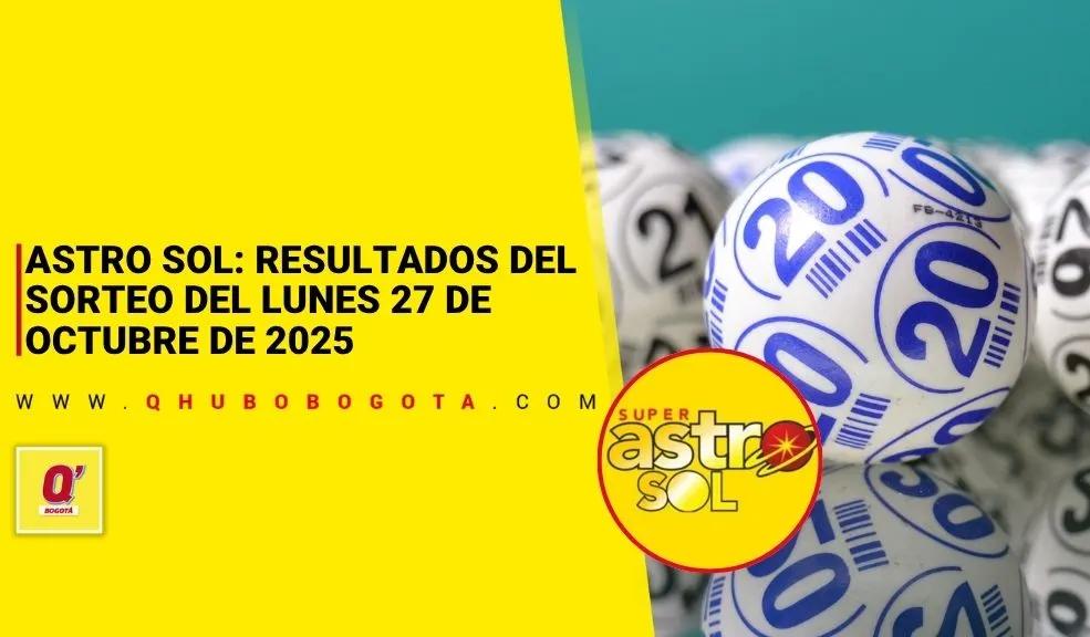 Astro Sol: resultados del sorteo del lunes 27 de octubre
