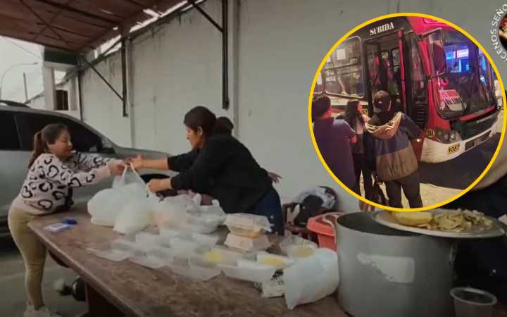 Esposas de transportistas heridos realizan pollada para cubrir gastos médicos
