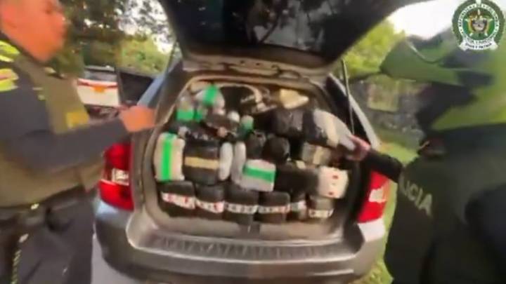 Insólita incautación: en el baúl de un carro se transportaban 592 kilos de marihuana