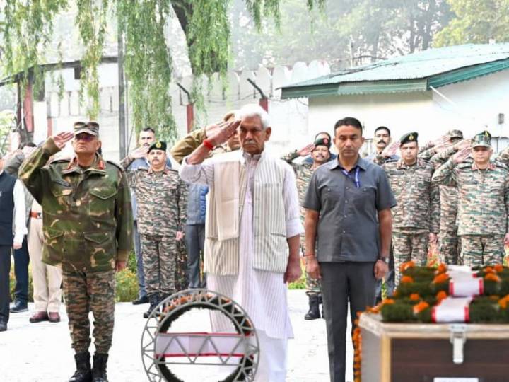 Lt Governor Manoj Sinha Pays Tribute to Bravehearts in Kokernag Operation