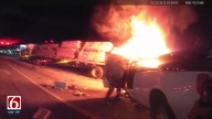 Body Cam: Pryor Police Officers, Good Samaritans rescue man trapped in burning truck