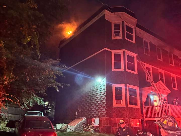 Three-alarm fire at Boston multi-family home sends two to a hospital