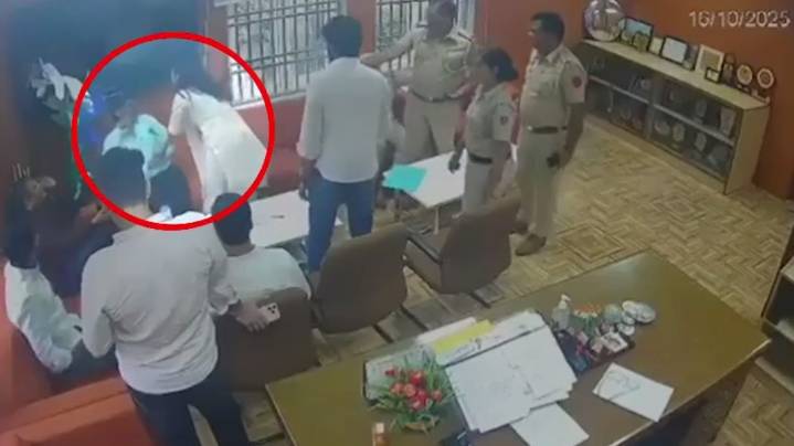 Video: ABVP leader slaps Delhi University Professor amid freshers' day tensions