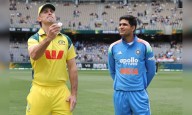 India post 136 for 9 against Australia in rain