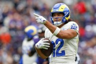 Rams WR Puka Nacua slowed with right leg injury