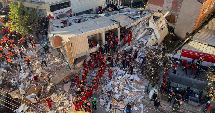 7-storey building collapses in northwest Turkey