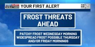 FIRST ALERT | Chris Bailey says frost is on the way