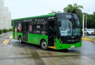 Mara Lezama da inicio a las pruebas del camión eléctrico Taruk en Chetumal