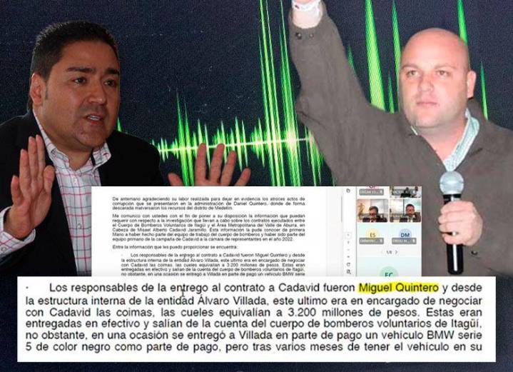 Escandalosos audios dicen cómo robaron plata: Fiscalía señala a Miguel Quintero, hermano del exalcalde