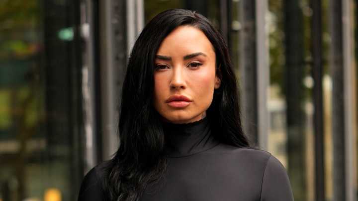 Demi Lovato goes pantless and braless in just a bodysuit for Paris Fashion Week after drastic weight loss