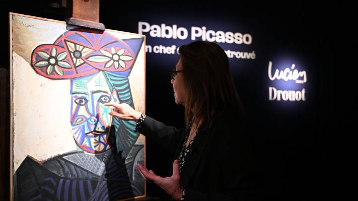 Picasso portrait of muse Dora Maar in vivid hat, long hidden from view, sells for 32 million euros