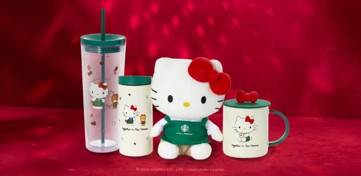 Your coffee is getting cuter: Hello Kitty arrives at Starbucks for the holiday season