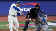 Blue Jays’ Varsho hits first left-handed home run off Snell this year