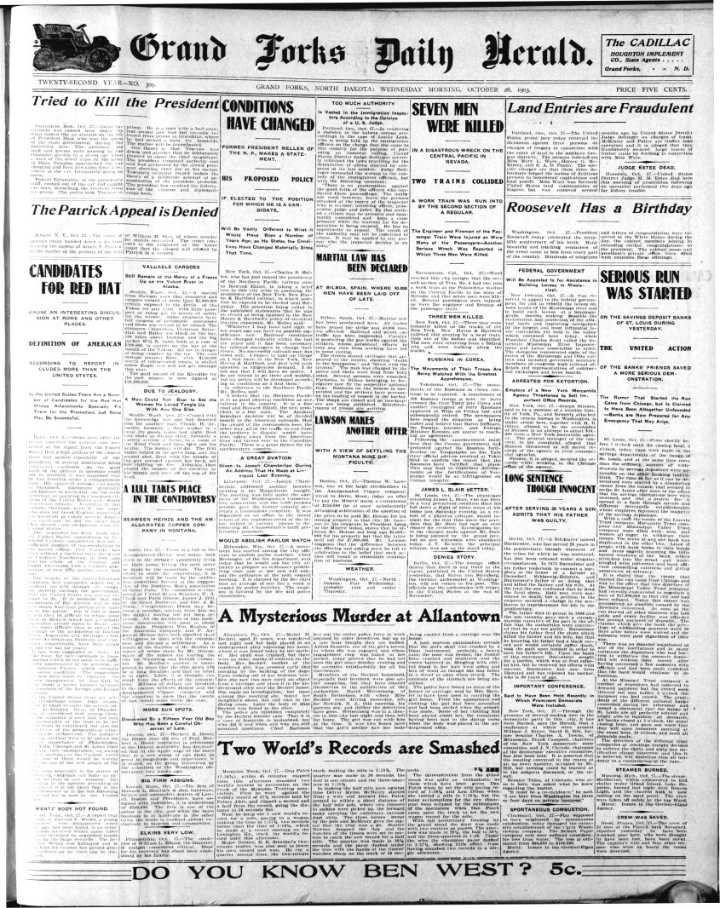 Today in History: October 28, 1903 - Great Northern's Engineer and Fireman get lost on Cass Lake, Minnesota