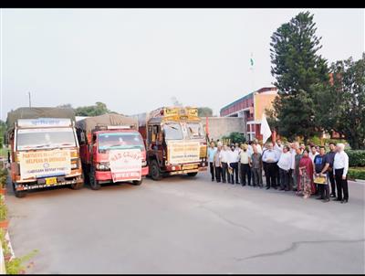 Administrator, U.T. Chandigarh Flags Off Relief Material for Flood