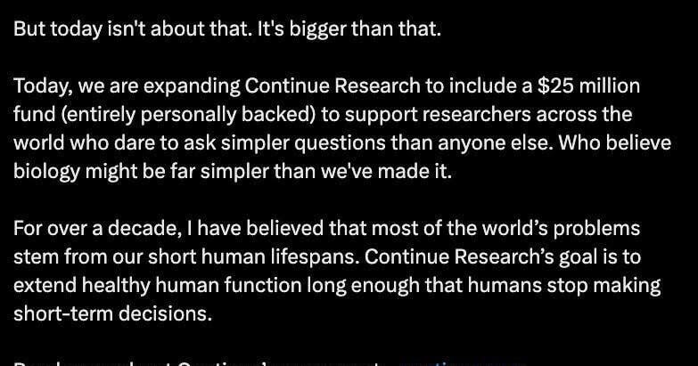 Renowned Indian Entrepreneur Deepinder Goyal Launches 'Continue Research' with a $25 Million Personal Fund to Reimagine Human Longevity