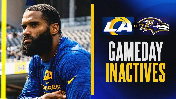 Tutu Atwell, Omar Speights and Rob Havenstein among Rams' inactives for Week 6 at Ravens