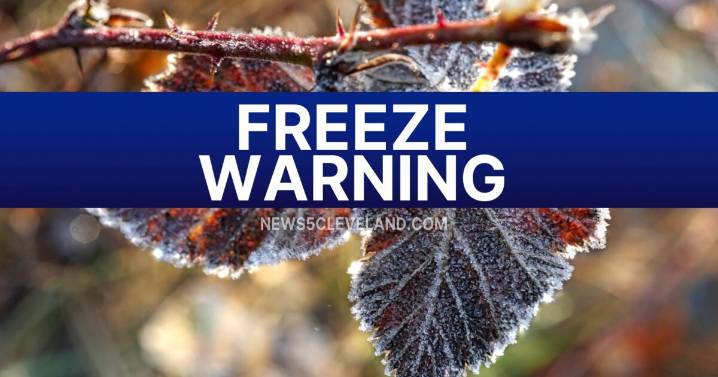 FREEZE WARNING issued for tonight for several NEO communities