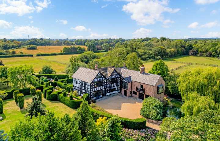 125 glorious acres of Elizabethan elegance for sale in Cheshire that comes with a moat