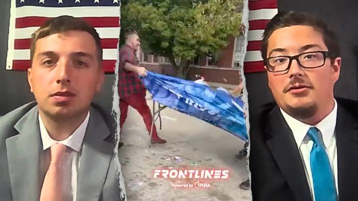 Illinois State University fires teaching assistant for flipping TPUSA table