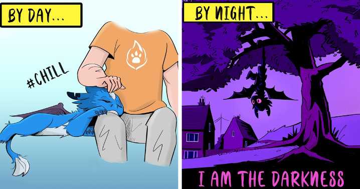 14 Heartwarming Comics And Some Videos That We Made Of This Firefighter And His Unusual Pet Dragon