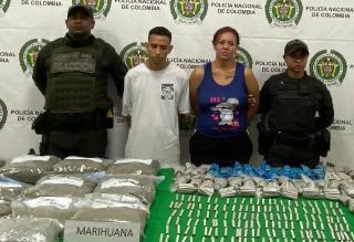 Capturadas dos personas con 9 kilos de marihuana en Santa Marta